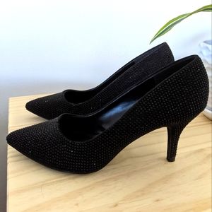 πΌπBlack Stone Heels